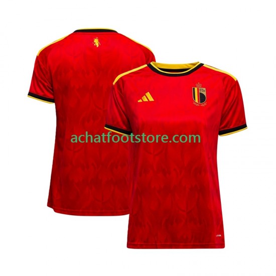Maillot Belgique Domicile Tenue pour Femme Coupe du Monde 2026 Manche Courte