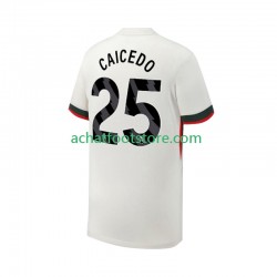 Maillot Chelsea Moises Caicedo 25 Extérieur Tenue pour Homme 2025-2026 Manche Courte