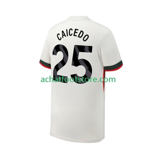 Maillot Chelsea Moises Caicedo 25 Extérieur Tenue pour Homme 2025-2026 Manche Courte