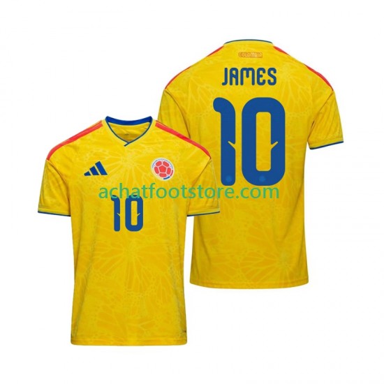 Maillot Colombie James Rodriguez 10 Domicile Tenue pour Homme Coupe du Monde 2026 Manche Courte
