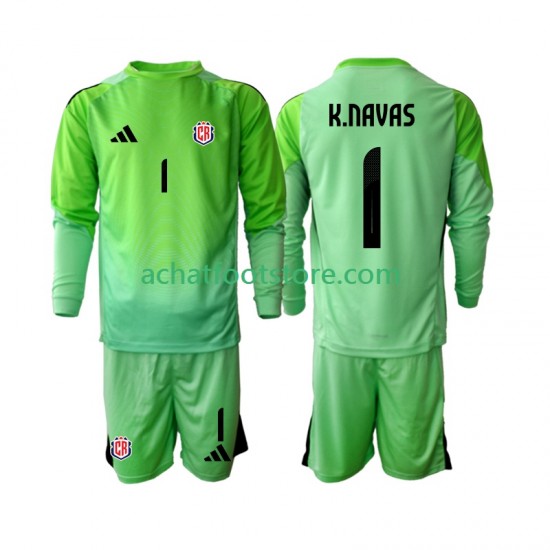 Maillot Costa Rica Keylor Navas 1 Gardien Domicile Tenue pour Enfant 2025 Manche Longue