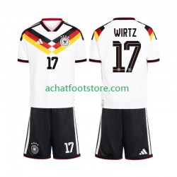 Maillot Allemagne Florian Wirtz 17 Domicile Tenue pour Enfant Coupe du Monde 2026 Manche Courte