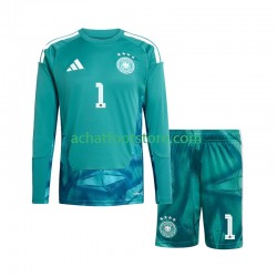 Maillot Allemagne Manuel Neuer 1 Gardien Domicile Tenue pour Enfant Coupe du Monde 2026 Manche Longue