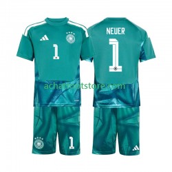 Maillot Allemagne Manuel Neuer 1 Gardien Domicile Tenue pour Enfant Coupe du Monde 2026 Manche Courte