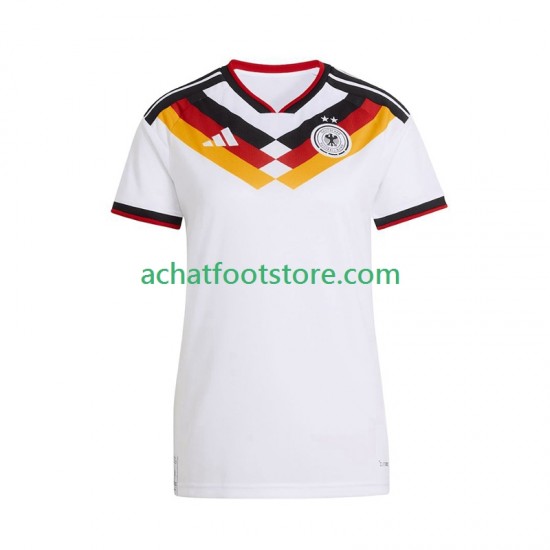 Maillot Allemagne Domicile Tenue pour Femme Coupe du Monde 2026 Manche Courte