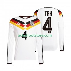Maillot Allemagne Jonathan Tah 4 Domicile Tenue pour Homme Coupe du Monde 2026 Manche Longue