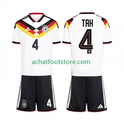 Maillot Allemagne Jonathan Tah 4 Domicile Tenue pour Enfant Coupe du Monde 2026 Manche Courte