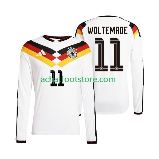 Maillot Allemagne Woltemade 11 Domicile Tenue pour Homme Coupe du Monde 2026 Manche Longue