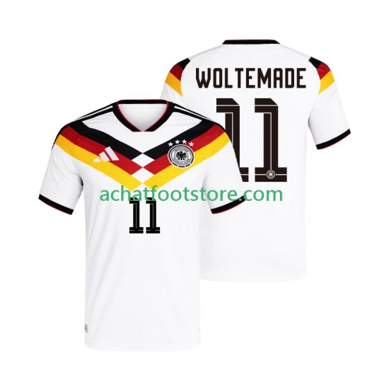Maillot Allemagne Woltemade 11 Domicile Tenue pour Homme Coupe du Monde 2026 Manche Courte