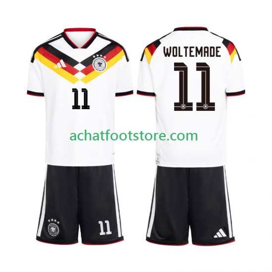 Maillot Allemagne Woltemade 11 Domicile Tenue pour Enfant Coupe du Monde 2026 Manche Courte