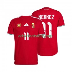 Maillot Hongrie Kerkez 11 Domicile Tenue pour Homme Coupe du Monde 2026 Manche Courte