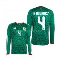 Maillot Mexique Edson Alvarez 4 Domicile Tenue pour Homme Coupe du Monde 2026 Manche Longue
