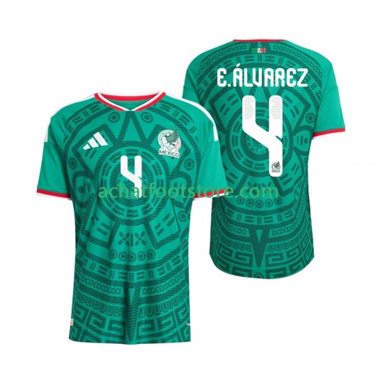 Maillot Mexique Edson Alvarez 4 Domicile Tenue pour Homme Coupe du Monde 2026 Manche Courte