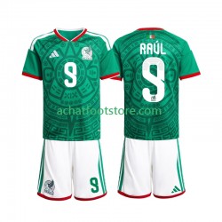 Maillot Mexique Raul Jimenez 9 Domicile Tenue pour Enfant Coupe du Monde 2026 Manche Courte