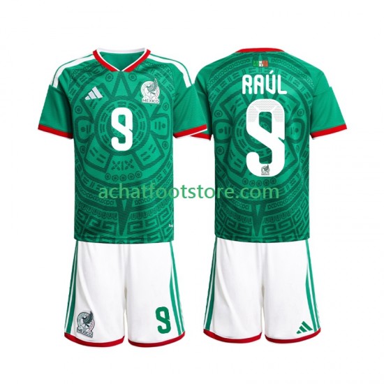 Maillot Mexique Raul Jimenez 9 Domicile Tenue pour Enfant Coupe du Monde 2026 Manche Courte