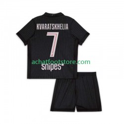 Maillot Paris Saint-Germain Khvicha Kvaratskhelia 7 4ème Tenue pour Enfant 2025-2026 Manche Courte