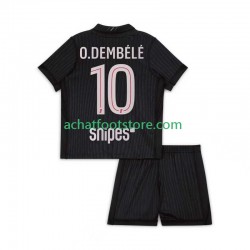 Maillot Paris Saint-Germain Ousmane Dembele 10 4ème Tenue pour Enfant 2025-2026 Manche Courte
