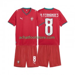 Maillot Portugal Bruno Fernandes 8 Domicile Tenue pour Enfant Coupe du Monde 2026 Manche Courte