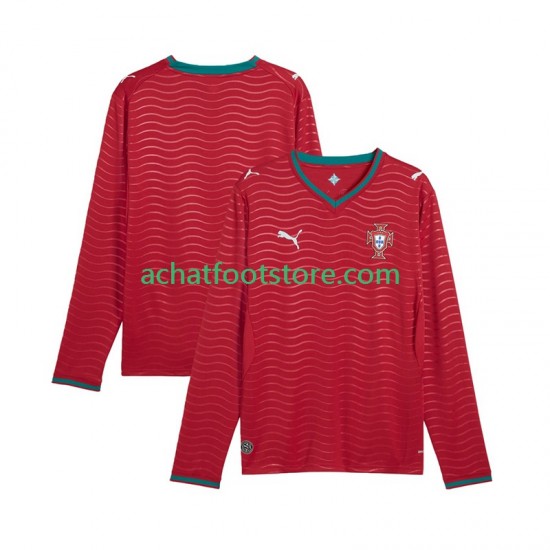 Maillot Portugal Domicile Tenue pour Homme Coupe du Monde 2026 Manche Longue