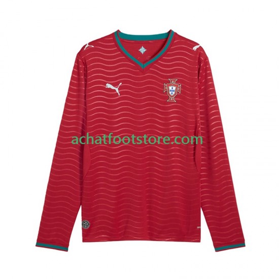 Maillot Portugal Domicile Tenue pour Homme Coupe du Monde 2026 Manche Longue