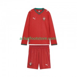 Maillot Portugal Domicile Tenue pour Enfant Coupe du Monde 2026 Manche Longue