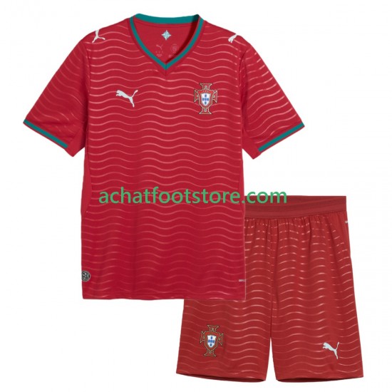 Maillot Portugal Domicile Tenue pour Enfant Coupe du Monde 2026 Manche Courte