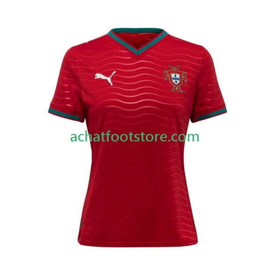 Maillot Portugal Domicile Tenue pour Femme Coupe du Monde 2026 Manche Courte