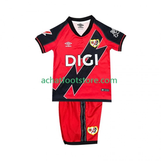 Maillot Rayo Vallecano Extérieur Tenue pour Enfant 2025-2026 Manche Courte