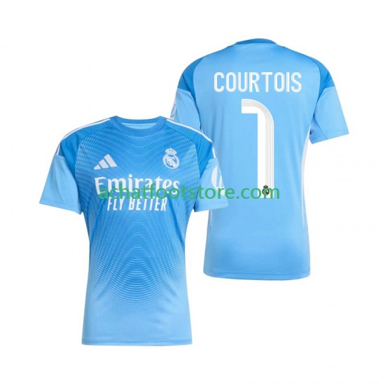 Maillot Real Madrid Thibaut Courtois 1 Gardien Domicile Tenue pour Homme 2025-2026 Manche Courte