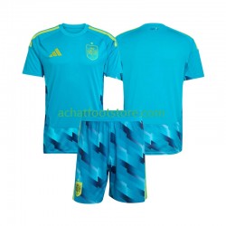 Maillot Espagne Gardien Domicile Tenue pour Enfant Coupe du Monde 2026 Manche Courte