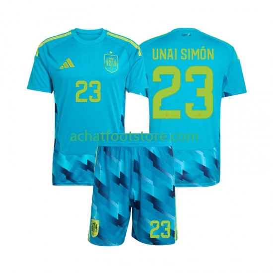 Maillot Espagne Unai Simon 23 Gardien Domicile Tenue pour Enfant Coupe du Monde 2026 Manche Courte