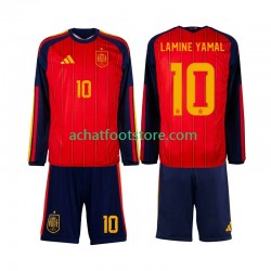 Maillot Espagne Lamine Yamal 10 Domicile Tenue pour Enfant Coupe du Monde 2026 Manche Longue