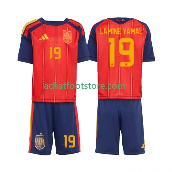 Maillot Espagne Lamine Yamal 19 Domicile Tenue pour Enfant Coupe du Monde 2026 Manche Courte