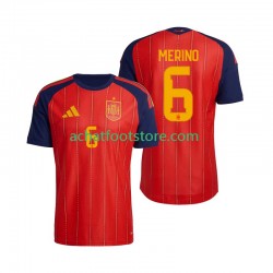 Maillot Espagne Mikel Merino 6 Domicile Tenue pour Homme Coupe du Monde 2026 Manche Courte