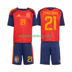Maillot Espagne Mikel Oyarzabal 21 Domicile Tenue pour Enfant Coupe du Monde 2026 Manche Courte