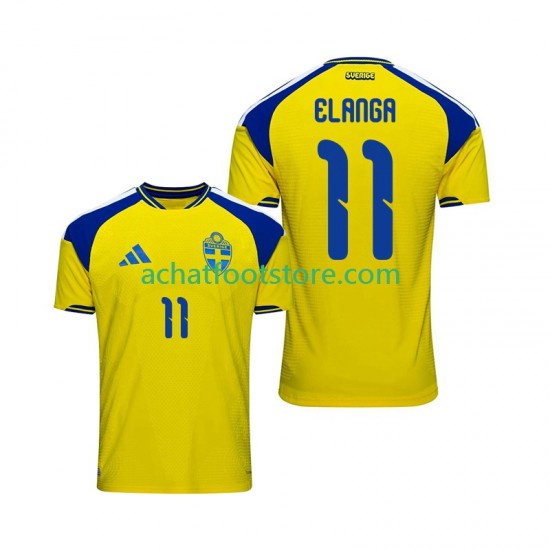 Maillot Suède Anthony Elanga 11 Domicile Tenue pour Homme 2026 Manche Courte