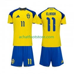 Maillot Suède Anthony Elanga 11 Domicile Tenue pour Enfant 2026 Manche Courte Maillot Suède Anthony Elanga 11 Domicile Tenue pour Enfant 2026 Manche Courte