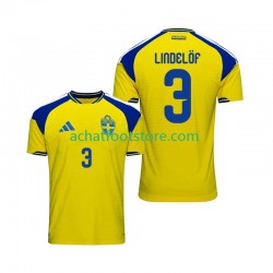 Maillot Suède Victor Lindelof 3 Domicile Tenue pour Homme 2026 Manche Courte Maillot Suède Victor Lindelof 3 Domicile Tenue pour Homme 2026 Manche Courte