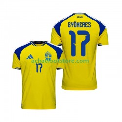 Maillot Suède Viktor Gyokeres 17 Domicile Tenue pour Homme 2026 Manche Courte Maillot Suède Viktor Gyokeres 17 Domicile Tenue pour Homme 2026 Manche Courte