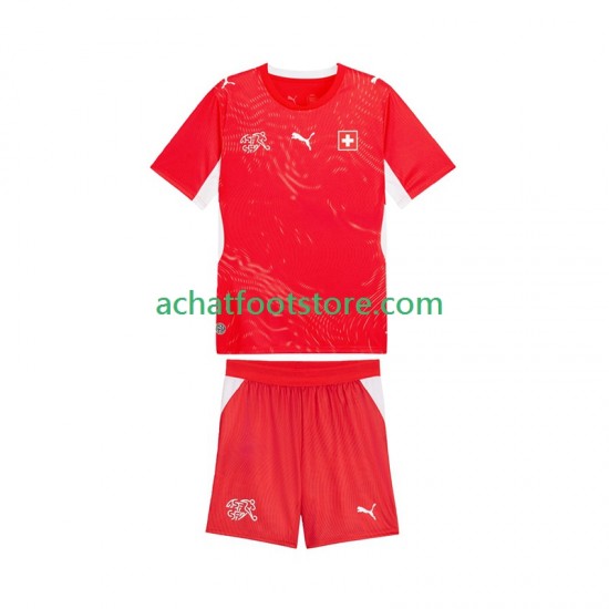 Maillot Suisse Domicile Tenue pour Enfant Coupe du Monde 2026 Manche Courte