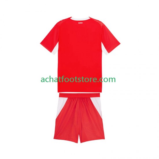 Maillot Suisse Domicile Tenue pour Enfant Coupe du Monde 2026 Manche Courte