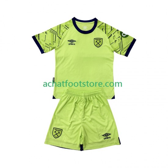 Maillot West Ham United Gardien Domicile Tenue pour Enfant 2025-2026 Manche Courte