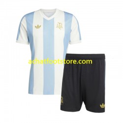 Maillot Argentine 50 Anniversary Domicile Tenue pour Enfant Manche Courte