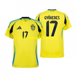 Maillot Suède Viktor Gyokeres 17 Domicile Tenue pour Homme 2024 Manche Courte Maillot Suède Viktor Gyokeres 17 Domicile Tenue pour Homme 2024 Manche Courte