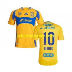 Maillot Tigres UANL Gignac 10 Domicile Tenue pour Homme 2024-2025 Manche Courte Maillot Tigres UANL Gignac 10 Domicile Tenue pour Homme 2024-2025 Manche Courte