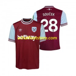 Maillot West Ham United SOUCEK 28 Domicile Tenue pour Homme 2024-2025 Manche Courte Maillot West Ham United SOUCEK 28 Domicile Tenue pour Homme 2024-2025 Manche Courte