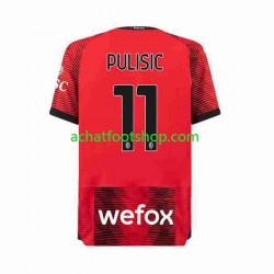 Maillot AC Milan Christian Pulisic 11 Domicile Tenue pour Homme 2023-2024 Manche Courte Maillot AC Milan Christian Pulisic 11 Domicile Tenue pour Homme 2023-2024 Manche Courte
