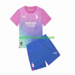 Maillot AC Milan 3ème Tenue pour Enfant 2023-2024 Manche Courte Maillot AC Milan 3ème Tenue pour Enfant 2023-2024 Manche Courte