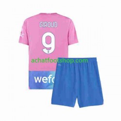 Maillot AC Milan Olivier Giroud 9 3ème Tenue pour Enfant 2023-2024 Manche Courte