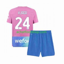 Maillot AC Milan Simon Kjaer 24 3ème Tenue pour Enfant 2023-2024 Manche Courte